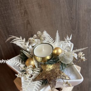 étoile de Noël avec bougie