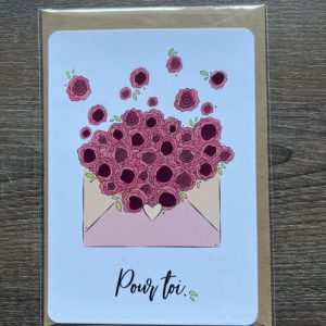 X-CARTE Carte rectangle "Pour toi" réalisée par Petites pensées