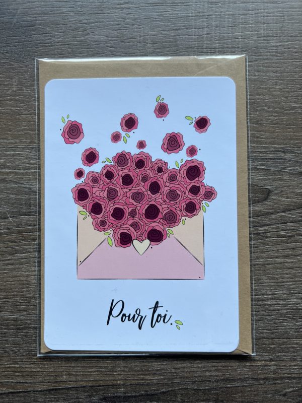 X-CARTE Carte rectangle "Pour toi" réalisée par Petites pensées