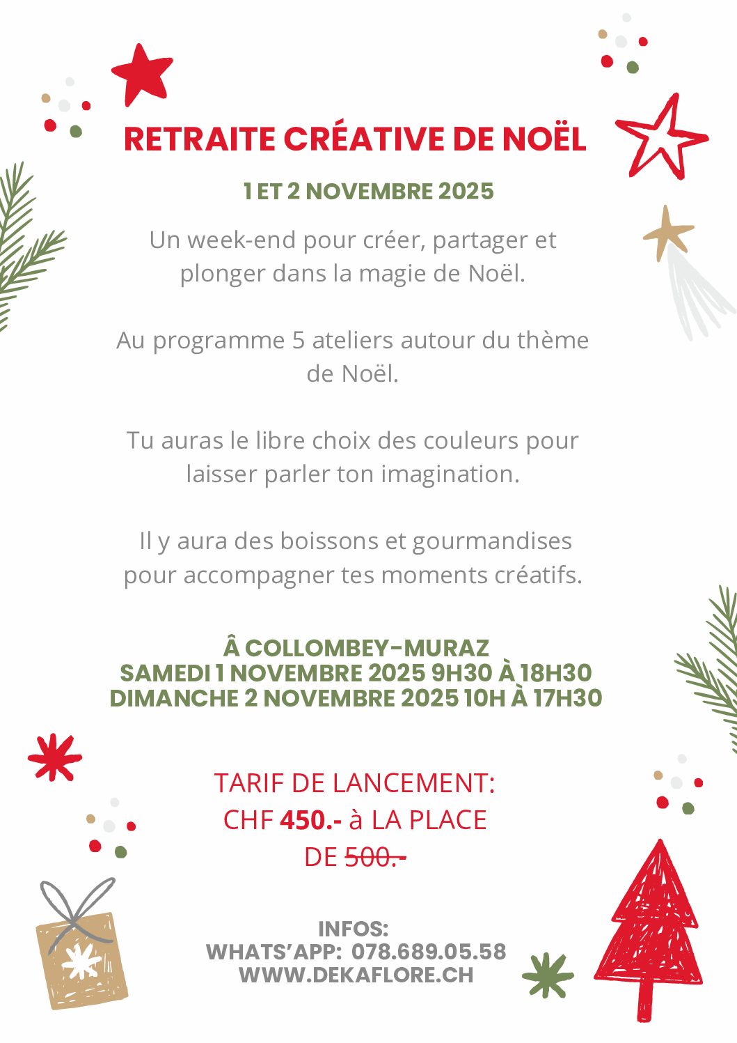 Acompte pour la retraite créative 1 et 2 novembre 2025