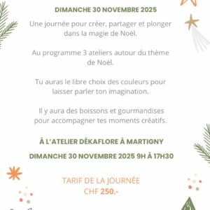 Acompte retraite créative du 30 novembre 2025