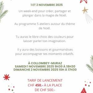 Paiement en 1x pour la retraite créative du 1 et 2 novembre 2025